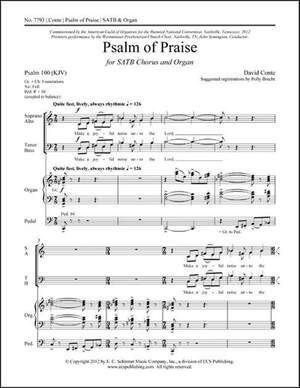 David Conte: Psalm of Praise