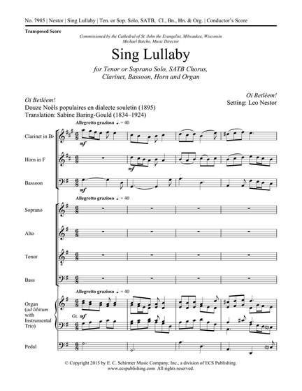 Leo Nestor: Sing Lullaby
