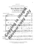 Joshua Fishbein: Two Keats Choruses: II. The Poetry of Earth Product Image