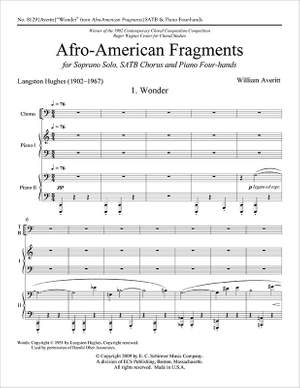 William Averitt: Afro-American Fragments: 1. Wonder