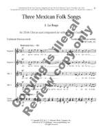 David Conte: Three Mexican Folk Songs Product Image