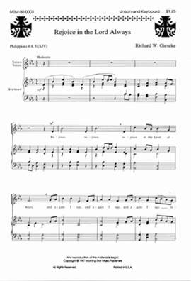Richard W. Gieseke: Rejoice in the Lord Always