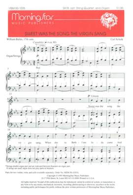 Carl Schalk: Sweet Was the Song the Virgin Sang