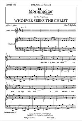 John A. Behnke: Whoever Seeks the Christ