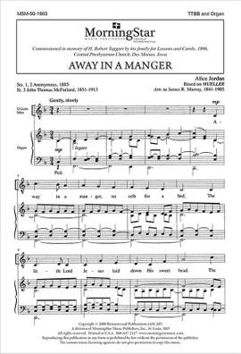 Alice Jordan: Away in a Manger
