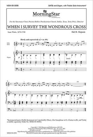 Hal H. Hopson: When I Survey the Wondrous Cross