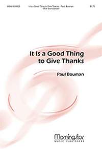 Paul Bouman: It Is a Good Thing to Give Thanks