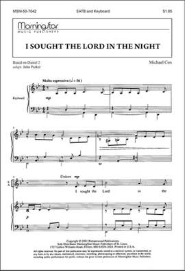Michael Cox: I Sought the Lord in the Night
