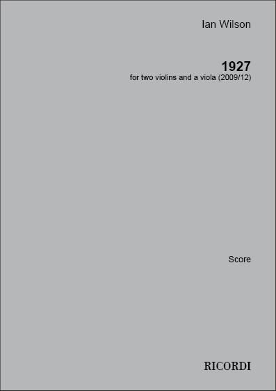 Ian Wilson: 1927