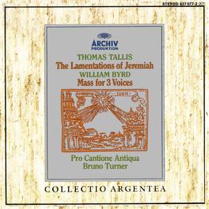 Tallis: Lamentations of Jeremiah, Byrd: Mass for 3 Voices Product Image