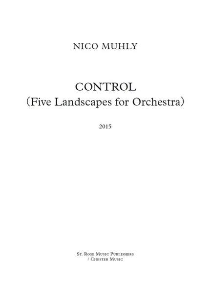 Nico Muhly: Control