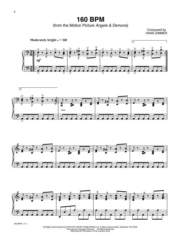 Hans Zimmer Hans Zimmer Collection Presto Sheet Music