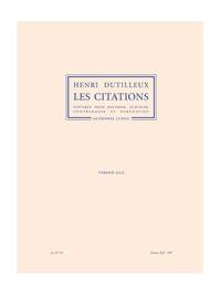Henri Dutilleux: Les Citations