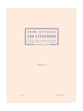 Henri Dutilleux: Les Citations