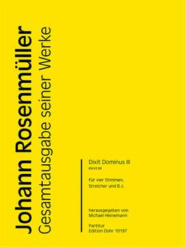 Rosenmueller, J: Dixit Dominus III D major RWV.E89
