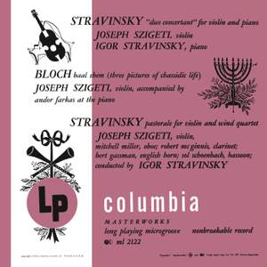Stravinsky: Duo concertant & Pastorale and Bloch: Baal Shem