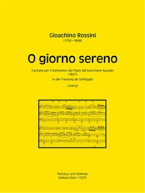 Rossini, G A: O giorno sereno (Solfeggio Fassung)
