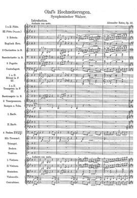 Ritter, Alexander: Olaf’s Wedding Dance Op.22 for orchestra