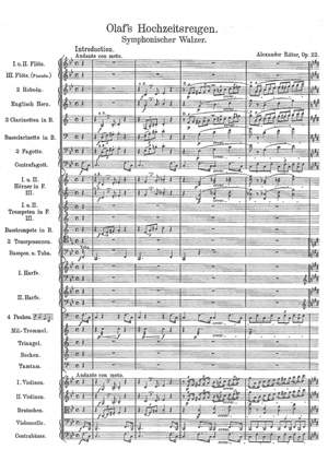Ritter, Alexander: Olaf’s Wedding Dance Op.22 for orchestra
