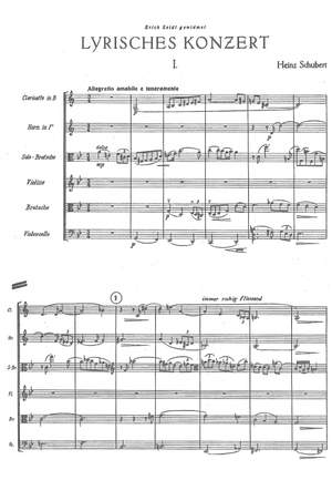 Schubert, Heinz: Lyric Concerto for viola and chamber orchestra