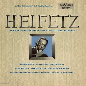 Heifetz plays Bloch, Schubert and Handel