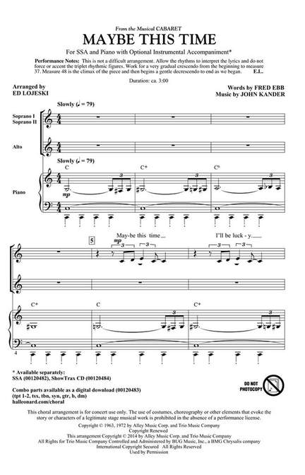 Fred Ebb: Maybe This Time