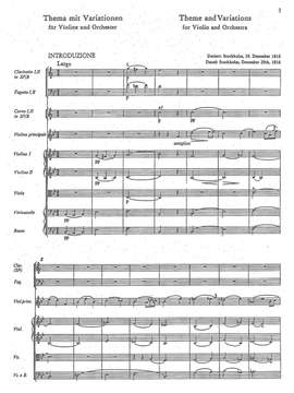 Berwald, Franz: Theme and Variations for Violin and Orchestra