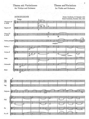 Berwald, Franz: Theme and Variations for Violin and Orchestra