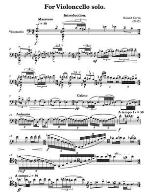 Coryn, Roland: For Violoncello solo