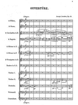 Joachim, Joseph: Elegiac Overture Op. 13 “In memoriam Heinrich von Kleist” for orchestra