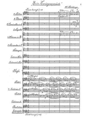 Schillings, Max von: A Conversation “Ein Zwiegespräch“ Tone poem for small orchestra, Op. 8