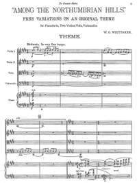 Whittaker, William Gillies: Among the Northumbrian Hills, Free Variations on an Original Theme for Pianoforte, Two Violins, Viola & Violoncello