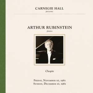 Arthur Rubinstein at Carnegie Hall New York City