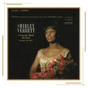 Shirley Verrett at Carnegie Hall, New York City, January 30, 1965