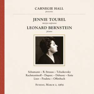 Jennie Tourel and Leonard Bernstein at Carnegie Hall, New York City, March 2, 1969