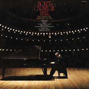 Jorge Bolet at Carnegie Hall, New York City, February 25, 1974