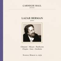 Lazar Berman at Carnegie Hall, New York City, March 11, 1979