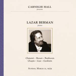 Lazar Berman at Carnegie Hall, New York City, March 11, 1979