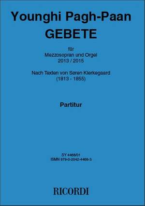 Younghi Pagh-Paan: Gebete
