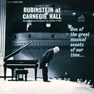 Highlights from 'Rubinstein at Carnegie Hall'`