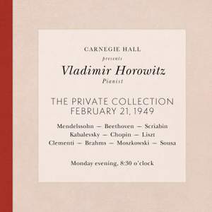 Vladimir Horowitz live at Carnegie Hall - Recital February 21, 1949