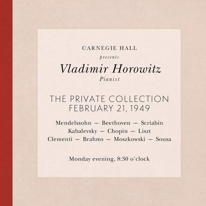 クラシック VLADIMIR HOROWITZ Live at CARNEGIE HALL Vladimir Horowitz - Vladimir Horowitz live at Carnegie Hall