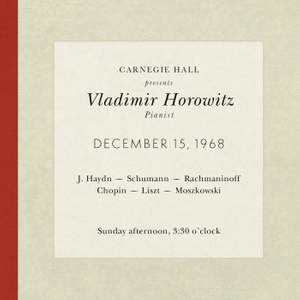 Vladimir Horowitz live at Carnegie Hall - Recital December 15, 1968