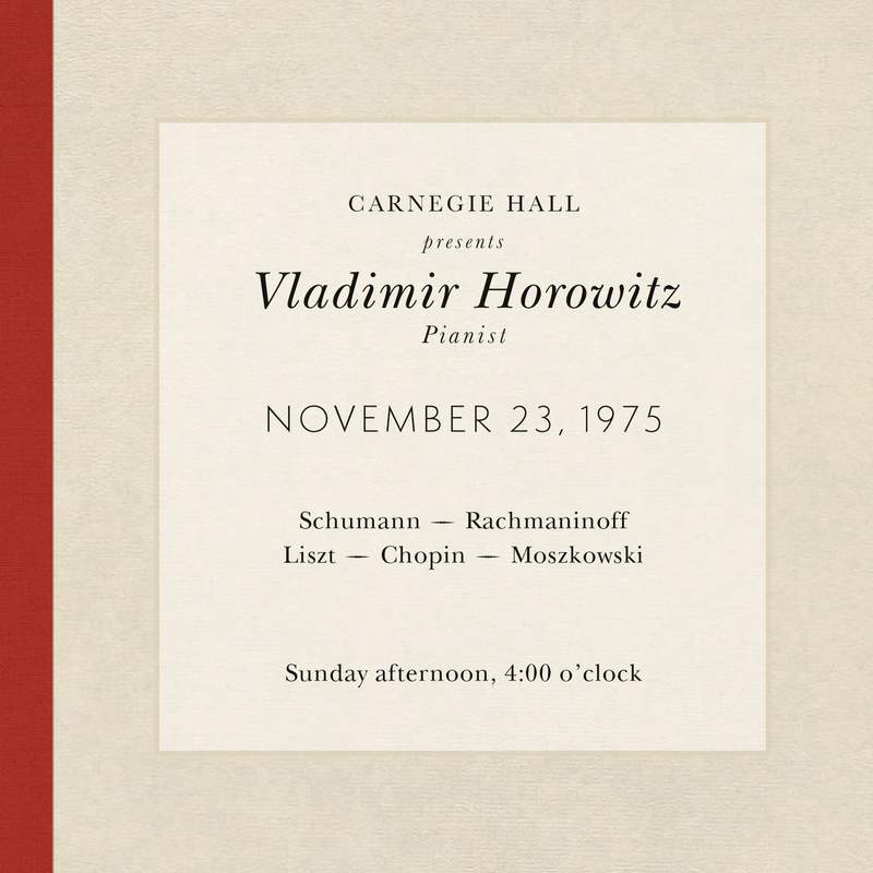 Vladimir Horowitz live at Carnegie Hall - Recital November 26, 1967 - RCA:  G010003492604D - download | Presto Music