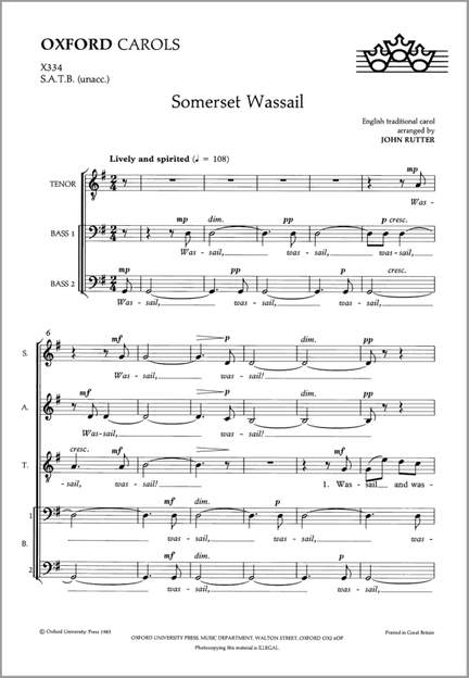 Rutter, John: Somerset Wassail