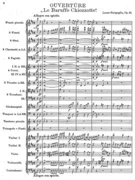 Sinigaglia, Leone: Le Baruffe Chiozzotte (Overture)
