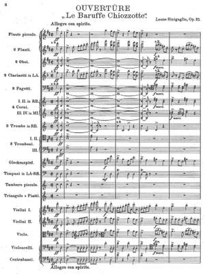 Sinigaglia, Leone: Le Baruffe Chiozzotte (Overture)