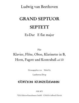 Beethoven, Ludwig van: Septett/Stimmen Es-Dur op. 20