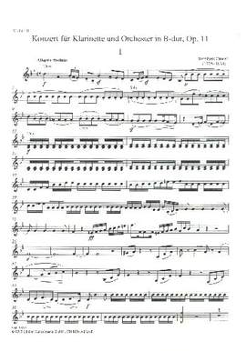 Crusell, Bernhard Henrik: Konzert für Klarinette B-Dur op. 11 B-Dur