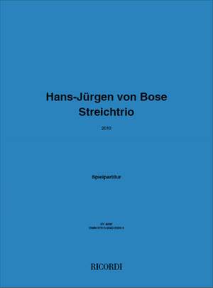Hans-Jürgen von Bose: String Trio
